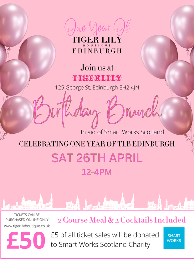 Tiger Lily Edinburgh One Year Birthday Brunch