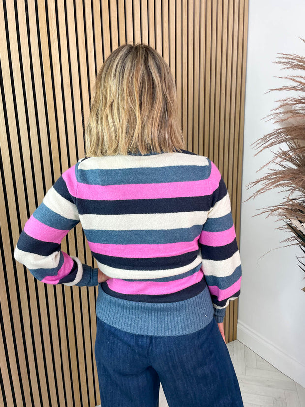 Meara Knit - Purple Stripe