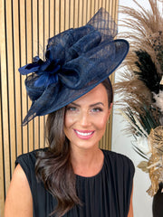 Flora Fascinator - Navy