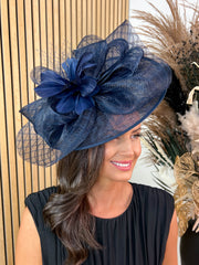 Flora Fascinator - Navy