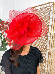 Flora Fascinator - Red