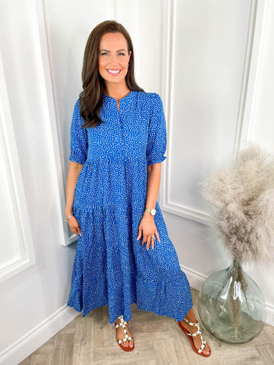 Polly dress -Blue Spot