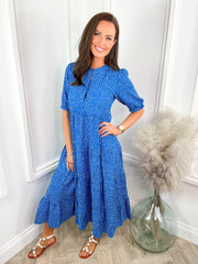 Polly dress -Blue Spot