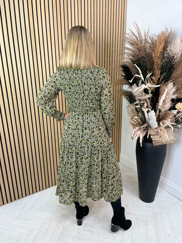 Lizzy Dress - Green Cheetah