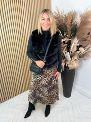 Sasha Leopard Skirt