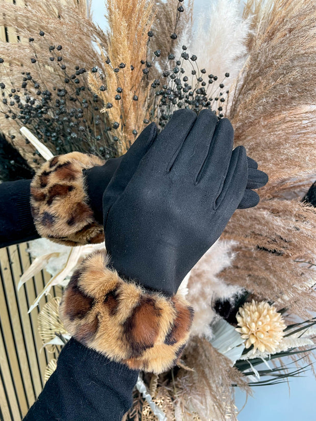 Leopard Fur Glove - 2 Colours