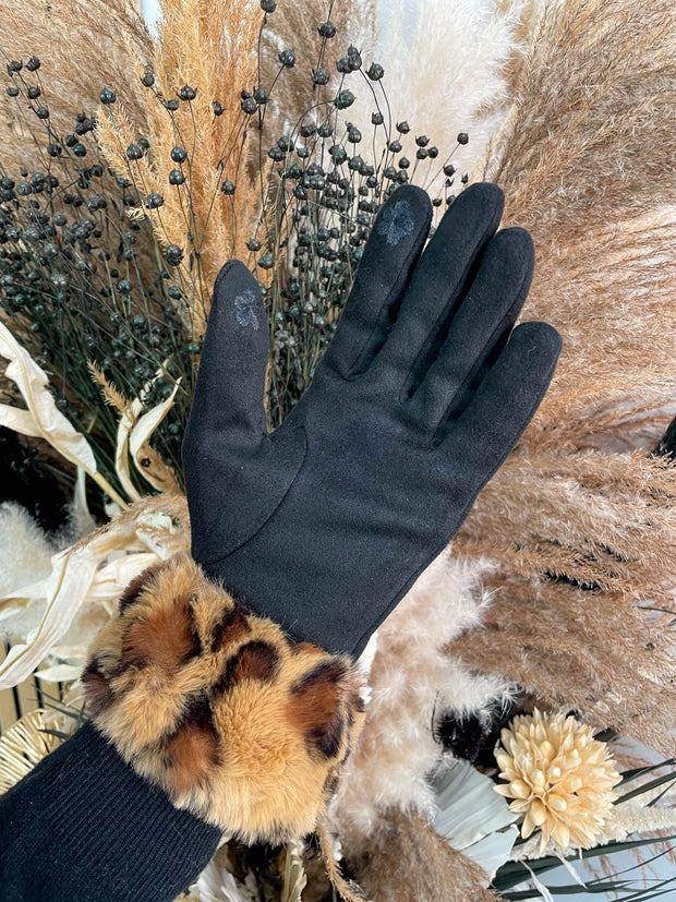 Leopard Fur Glove - 2 Colours