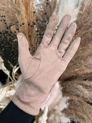 Bow Fur Gloves - 2 Colours