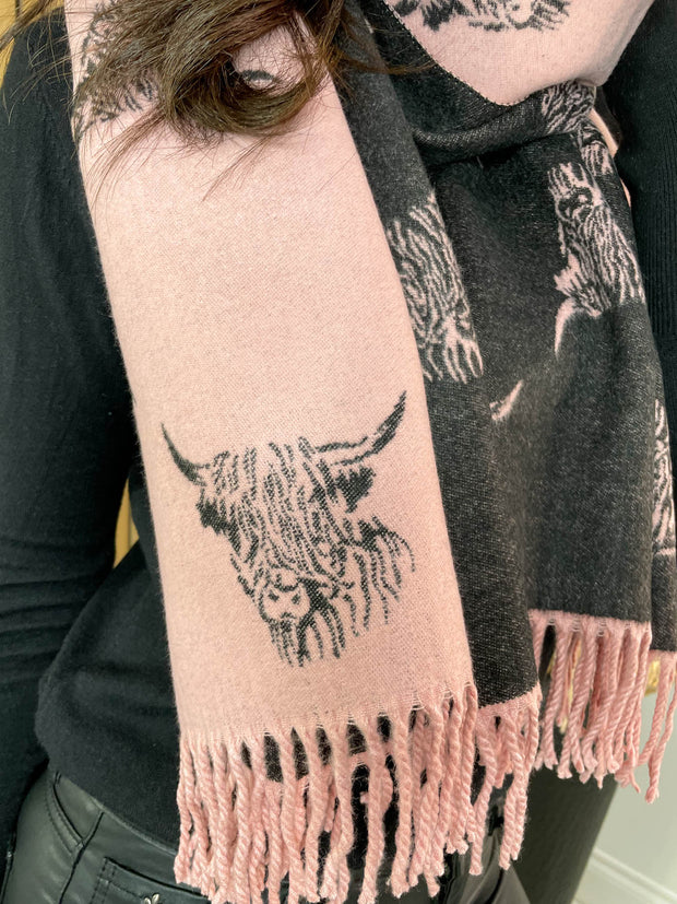 Highland Cow Scarf- 4 Colours