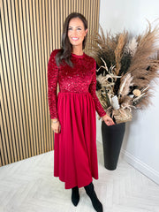 Naya Dress - Burgundy