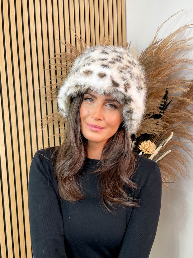 Leopard Faux Fur Hat