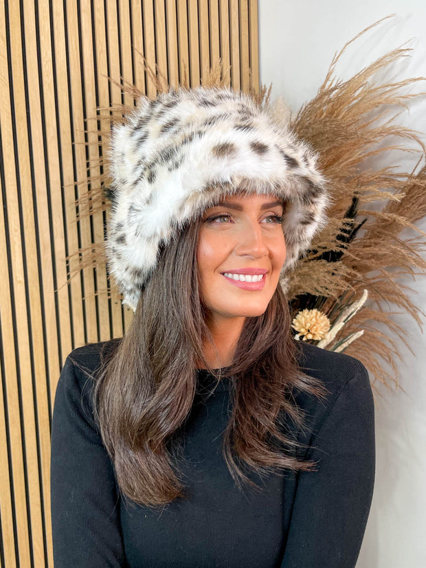 Leopard Faux Fur Hat