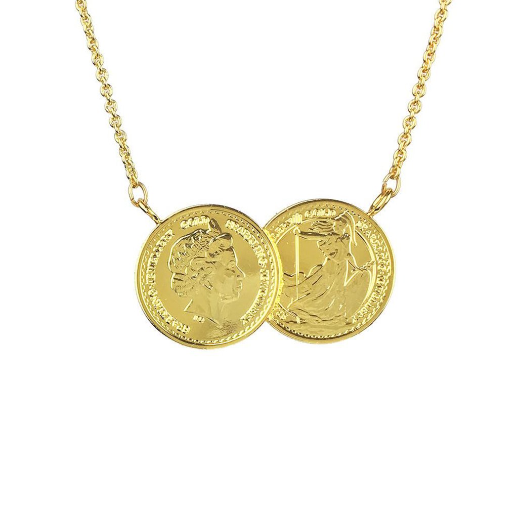 1963 Lucky Sixpence Coin Necklace, 61st Birthday Gift- Gold Plated